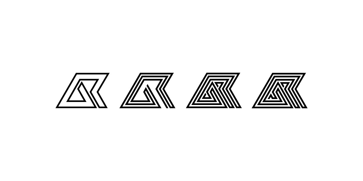 Alex Roberts Design monogram rough concepts
