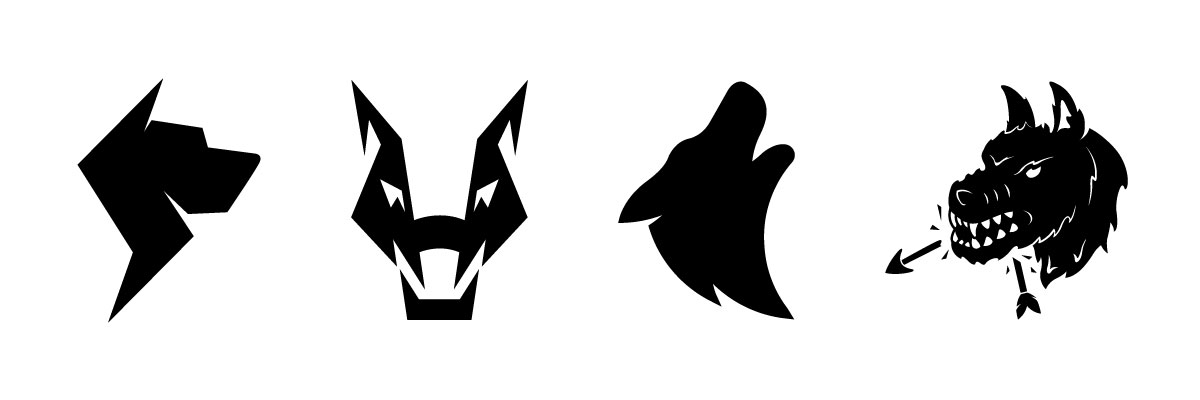 HNTRS CLUB rough logo concepts