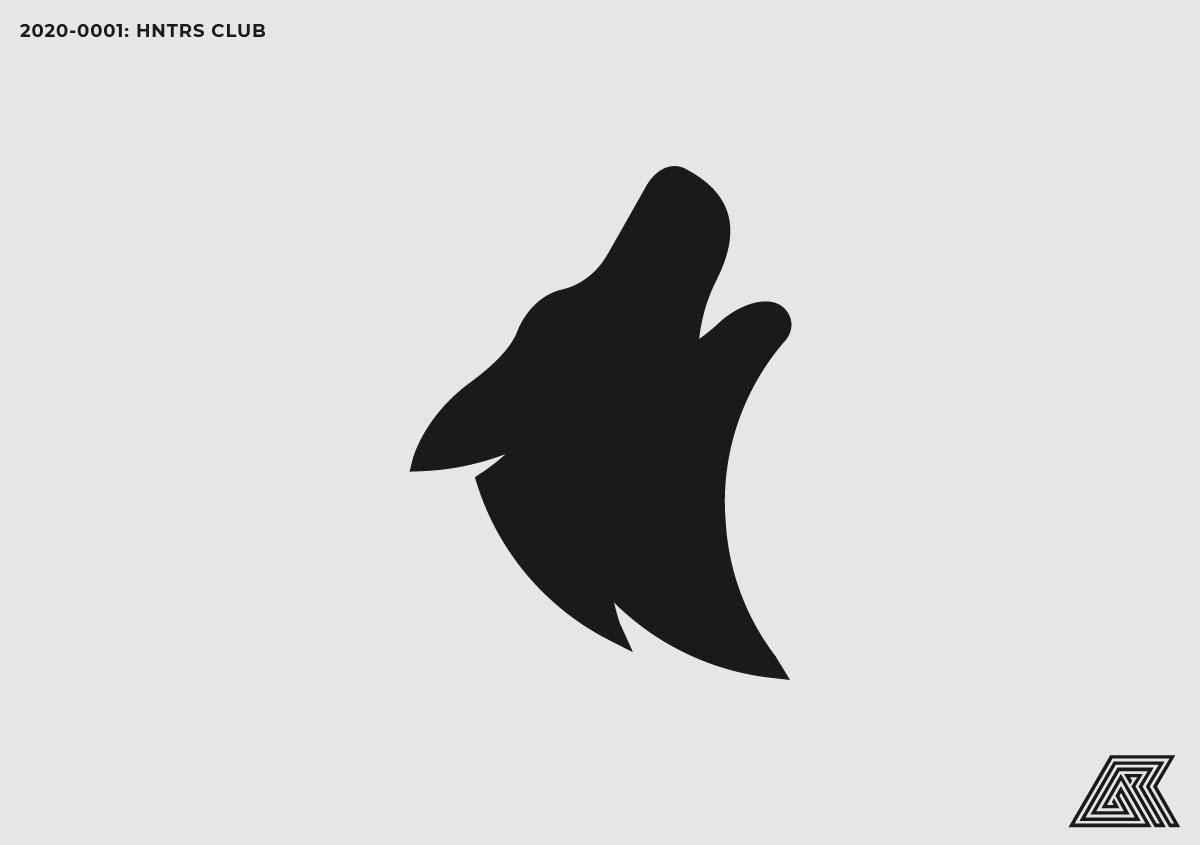 Alternative howling wolf concept for HNTRS CLUB